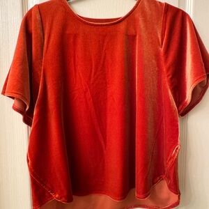 Orange Velvet Women's Top